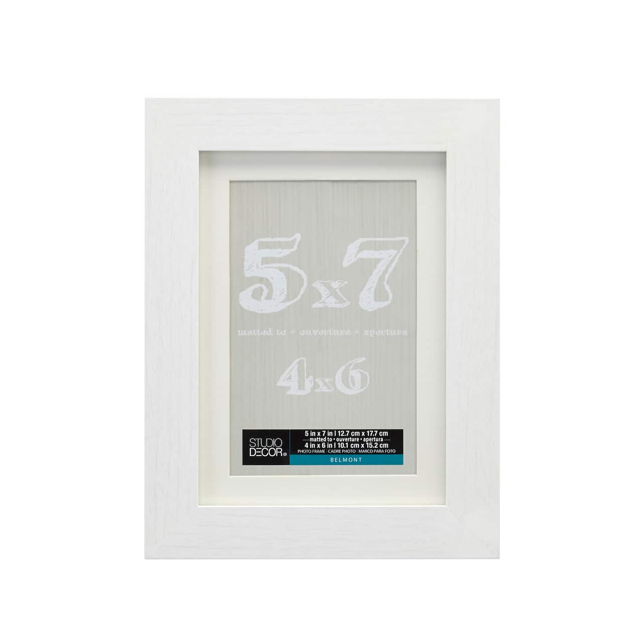 White Belmont Frame with Mat by Studio D&#xE9;cor&#xAE;